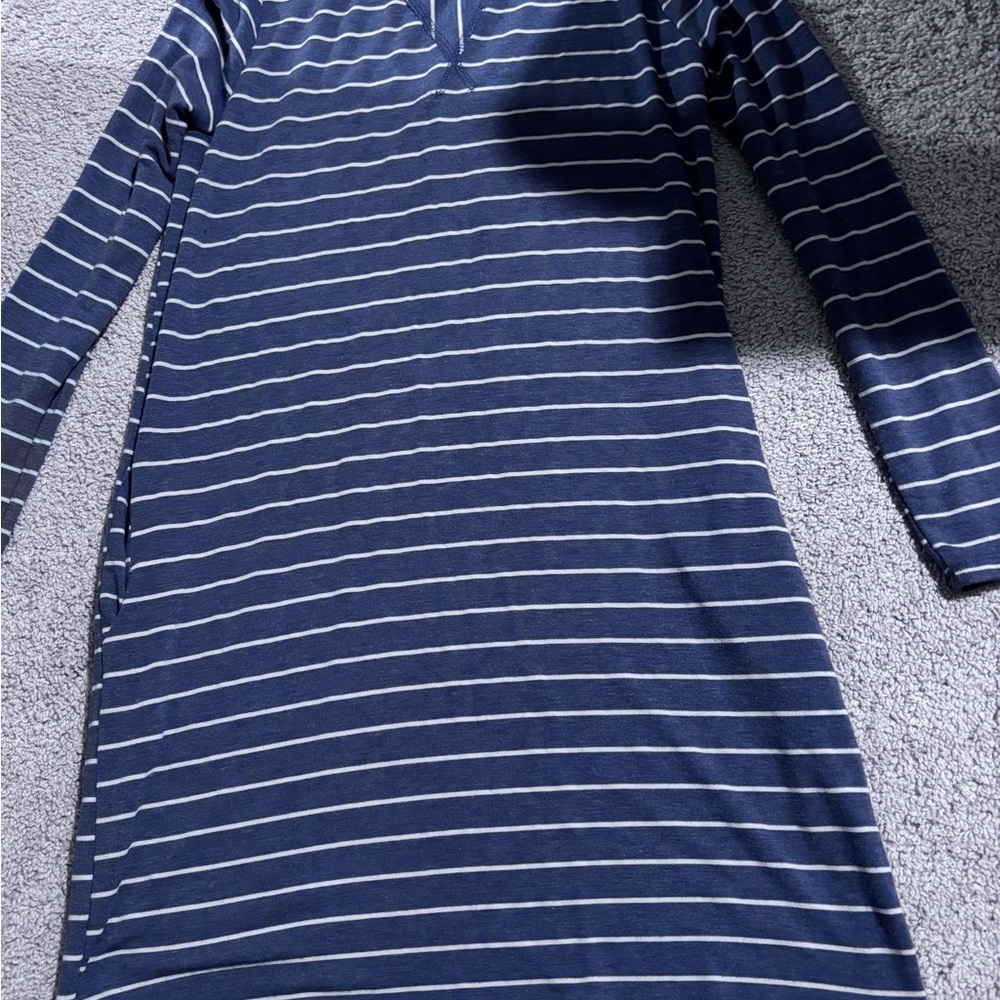 Le Lis Gray and Cream Striped Top